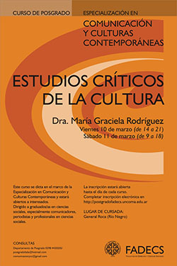 CHARLA DEBATE Y CURSO DE POSGRADO EN ESTUDIOS CRÍTICOS DE LA CULTURA